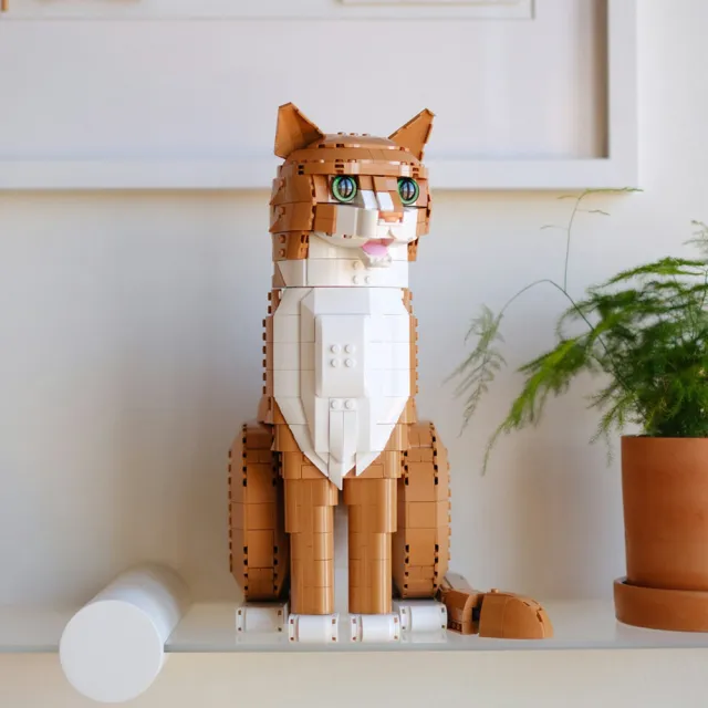 【LEGO 樂高】Ideas 21376 橘貓(動物玩具 居家擺設 禮物 積木)