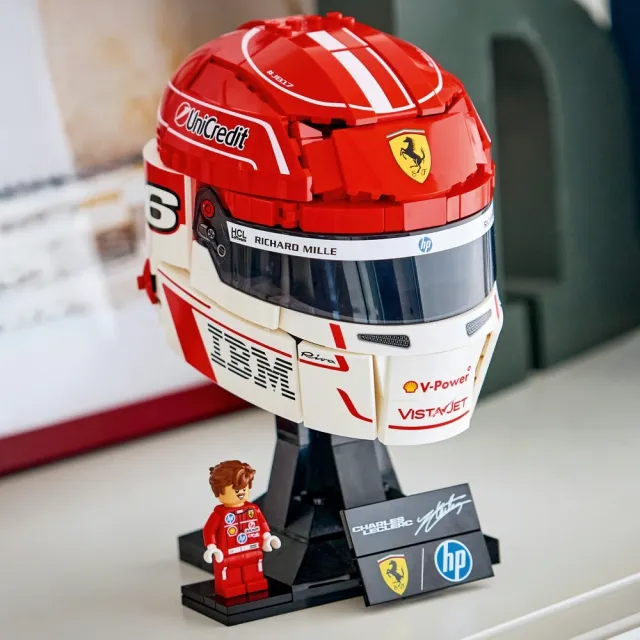 【LEGO 樂高】Editions 43014 Scuderia Ferrari HP Charles Leclerc 頭盔(法拉利 居家擺設 禮物 玩具)