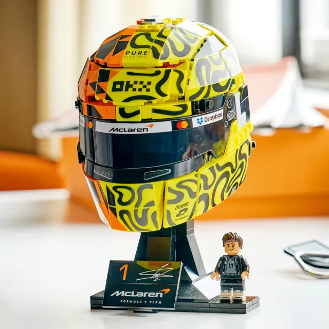 【LEGO 樂高】Editions 43023 McLaren Mastercard F1 Team Lando Norris 頭盔(麥拉倫 居家擺設 禮物 玩具)
