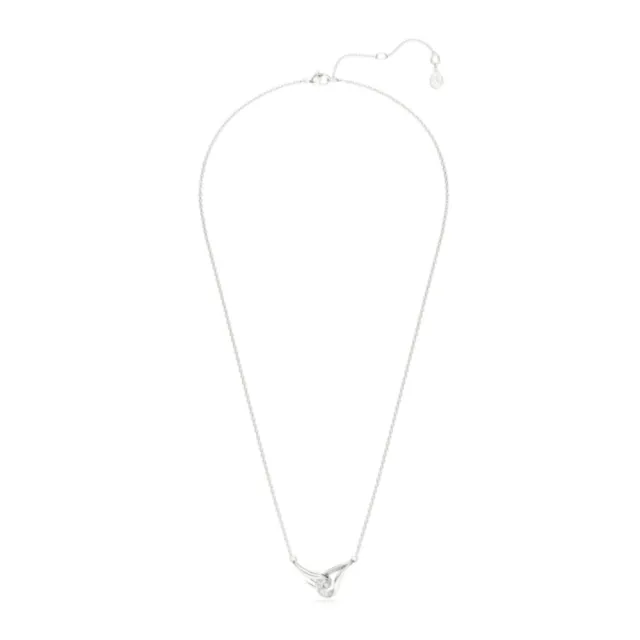 【SWAROVSKI 施華洛世奇】官方直營 Classica 鏈墜 圓形切割 白色 925銀 | 5740343 新品