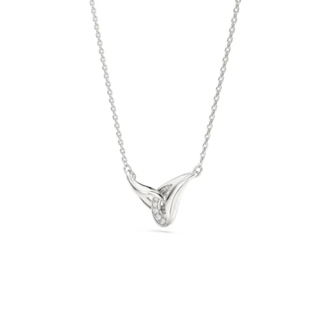 【SWAROVSKI 施華洛世奇】官方直營 Classica 鏈墜 圓形切割 白色 925銀 | 5740343 新品