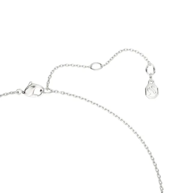 【SWAROVSKI 施華洛世奇】官方直營 Classica 鏈墜 圓形切割 白色 925銀 | 5740343 新品