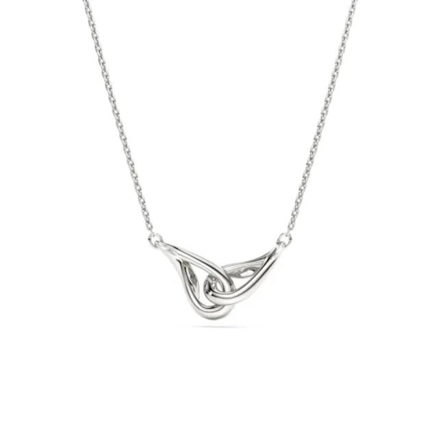 【SWAROVSKI 施華洛世奇】官方直營 Classica 鏈墜 圓形切割 白色 925銀 | 5740343 新品