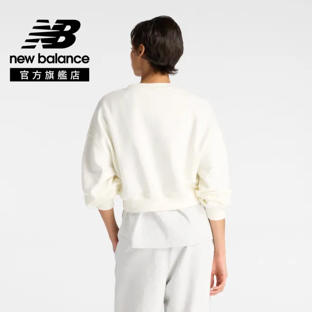 【NEW BALANCE】NB 大學T 圓領長袖上衣_WT61L6T3SST_女性_米杏色(美版 版型偏大)