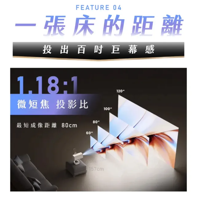 【YABER】T1 PRO 小影霸 便攜式180°旋轉智能投影機