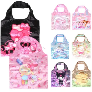 【小禮堂】Sanrio 三麗鷗 摺疊環保購物袋 Kitty 花小兔 美樂蒂 大耳狗