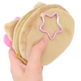 【小禮堂】Sanrio 三麗鷗 Hello Kitty 絨毛造型化妝包 曬黑款