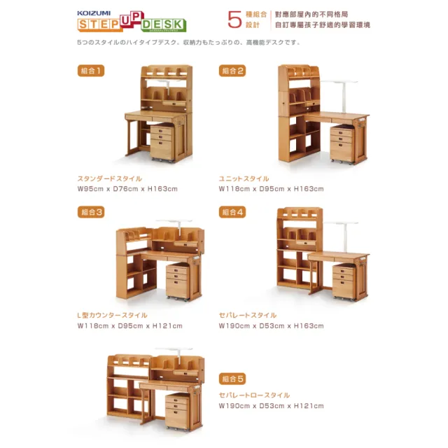 【KOIZUMI】Woody兒童成長實木書桌組ODM-824(成長書桌組)