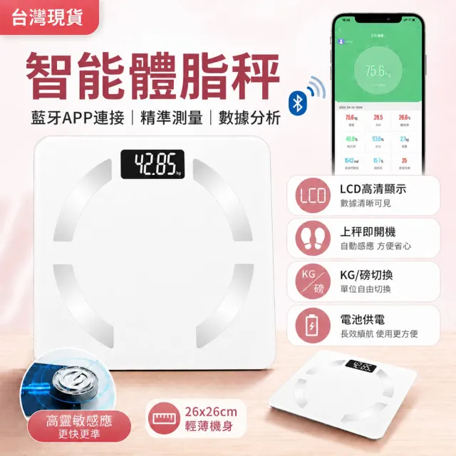 健康管理藍牙體重計 智能體重計 精準檢測 體脂秤 體脂計 體重機 體脂體重計 智能體脂秤