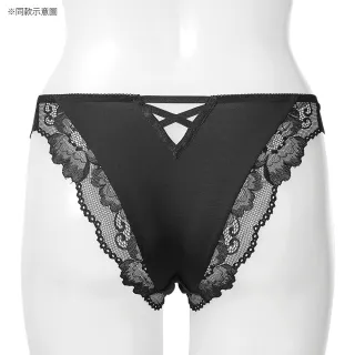【aimerfeel】2WAY蕾絲半包臀內褲-黑色-1602622-BL