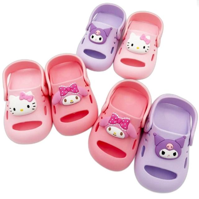 【SANRIO 三麗鷗】台灣製護趾拖鞋 涼鞋 童鞋 女童鞋 庫洛米 KITTY 美樂蒂