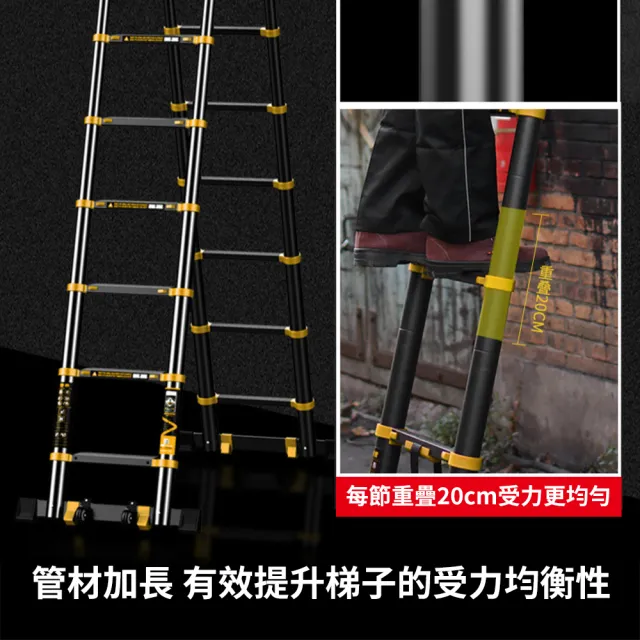 3.3+3.3M 鋁合金多功能伸縮梯(工作梯 A字梯 人字梯 鋁梯)