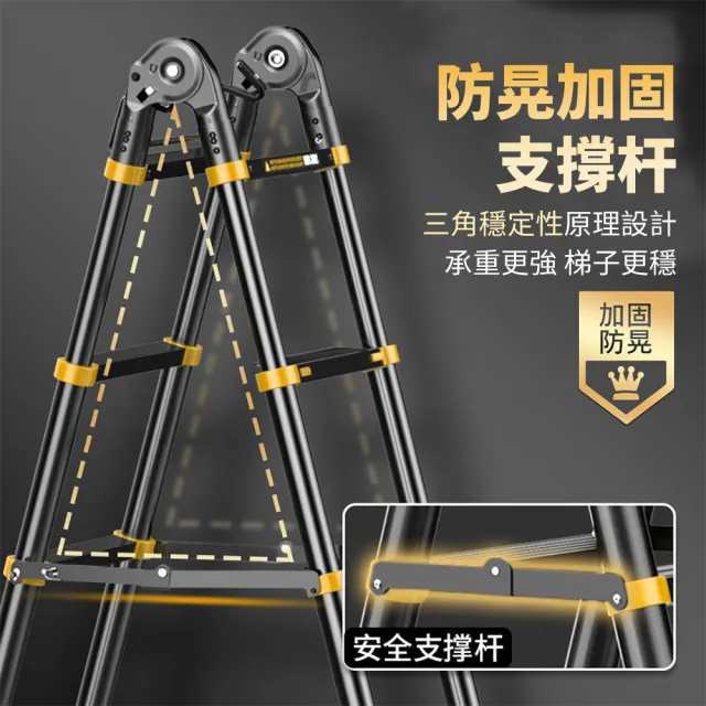 2.5+2.5M 鋁合金多功能伸縮梯(工作梯 A字梯 人字梯 鋁梯)