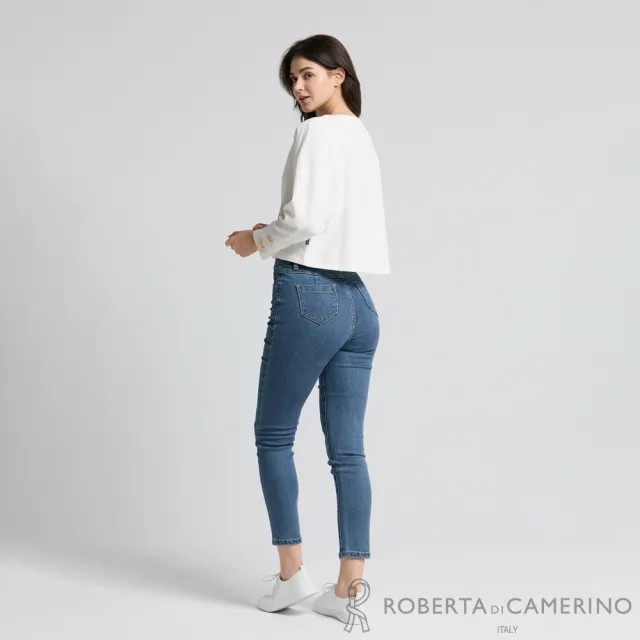 【ROBERTA 諾貝達】純白知性法式船型領短版上衣 DBJ56-91