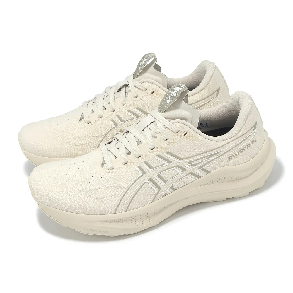 【asics 亞瑟士】慢跑鞋 GT-2000 14 男鞋 米 白 支撐 回彈 運動鞋 亞瑟士(1011C056250)