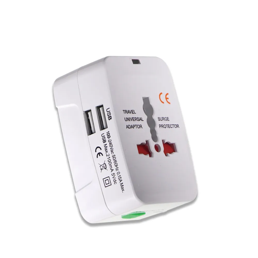 【太星電工】多國轉換旅行用插座/附2.4A雙USB(AA302)
