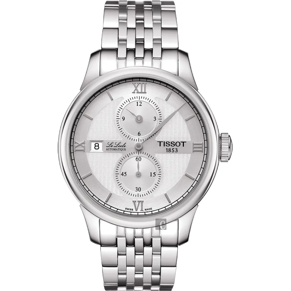 【TISSOT 天梭】LE LOCLE 力洛克雅仕機械錶-銀/40mm 618年中慶 推薦(T0064281103802)