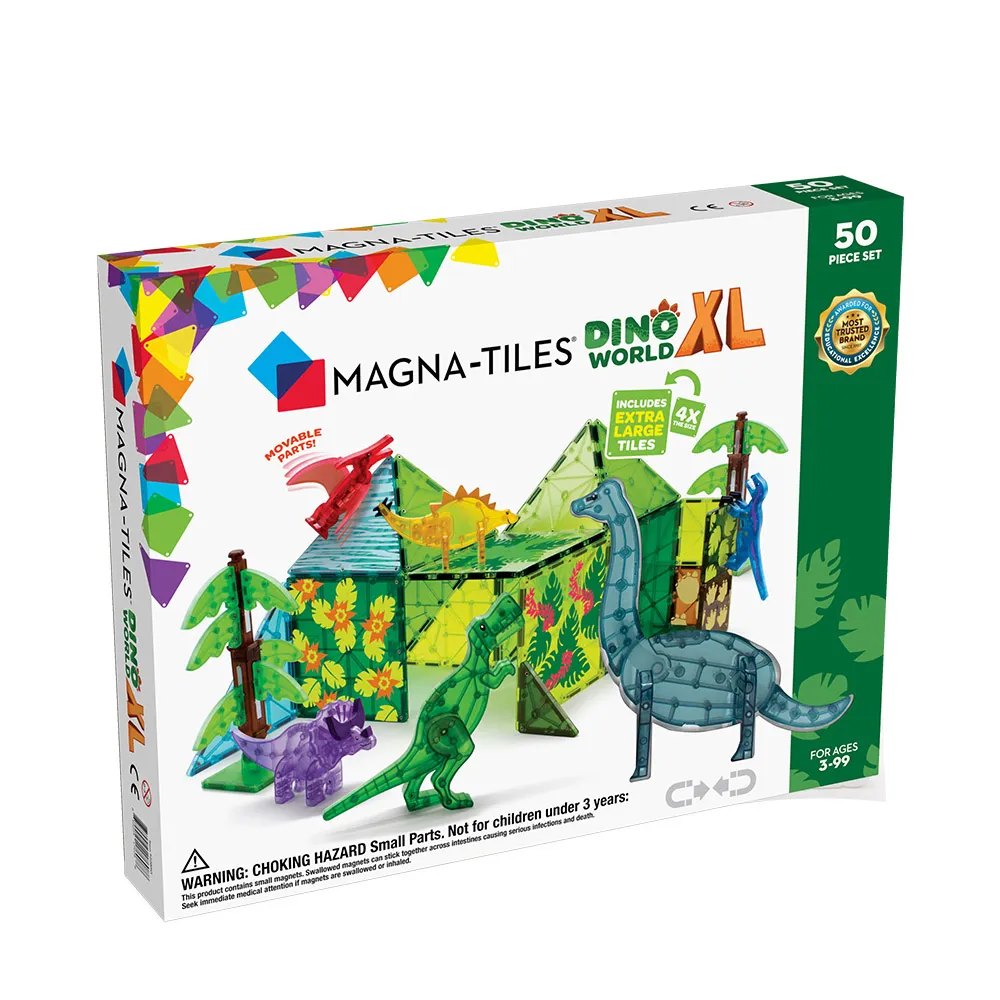 【Magna-Tiles】磁力積木-恐龍世界XL 50片(磁力片/STEAM 玩具/益智玩具)