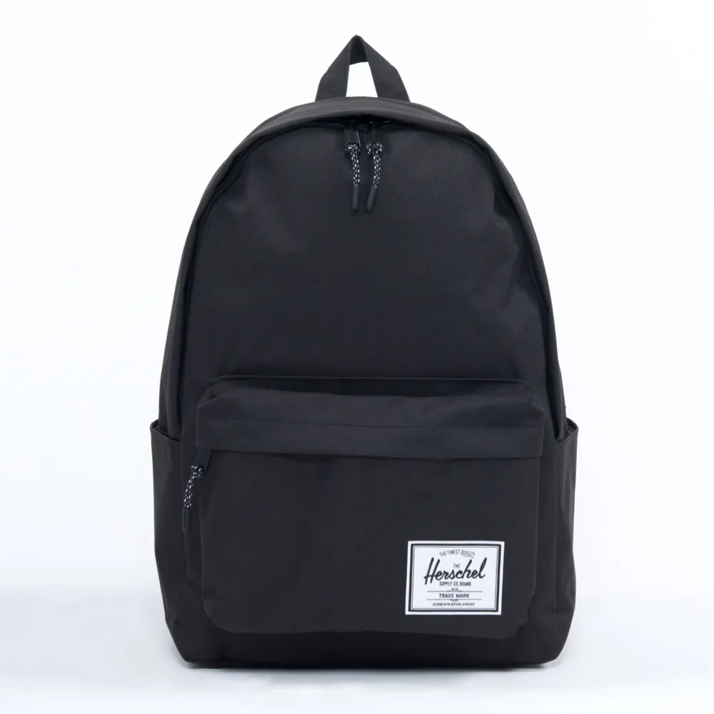 【Herschel】Classic XL 特大 黑色 全黑 帆布 防潑水 尼龍內裡 可放水壺 大容量 書包 男女