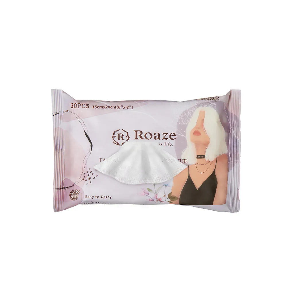 【Roaze 柔仕】乾濕兩用淨顏柔拭巾30抽(抽取式 洗臉巾)