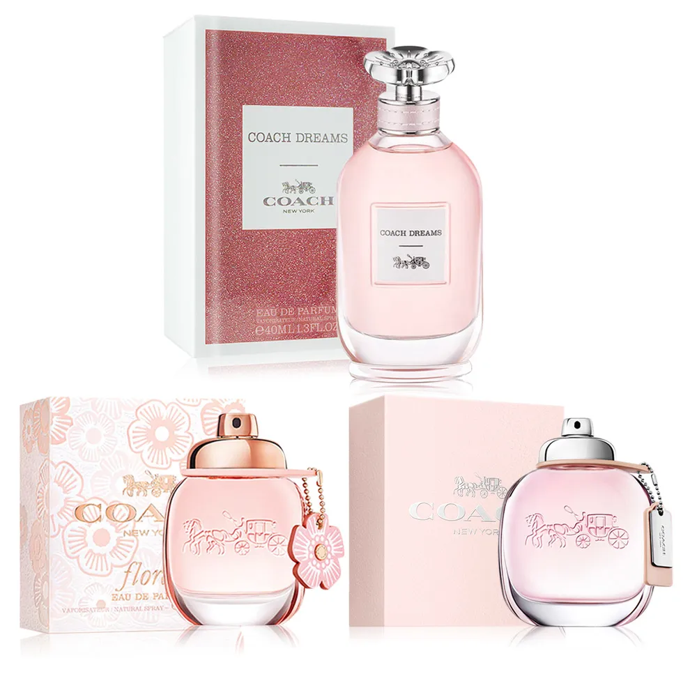 【COACH】女性經典淡香精/淡香水30ml/40ml(多款任選-專櫃公司貨-時尚經典/芙洛麗/逐夢/曠野玫瑰)