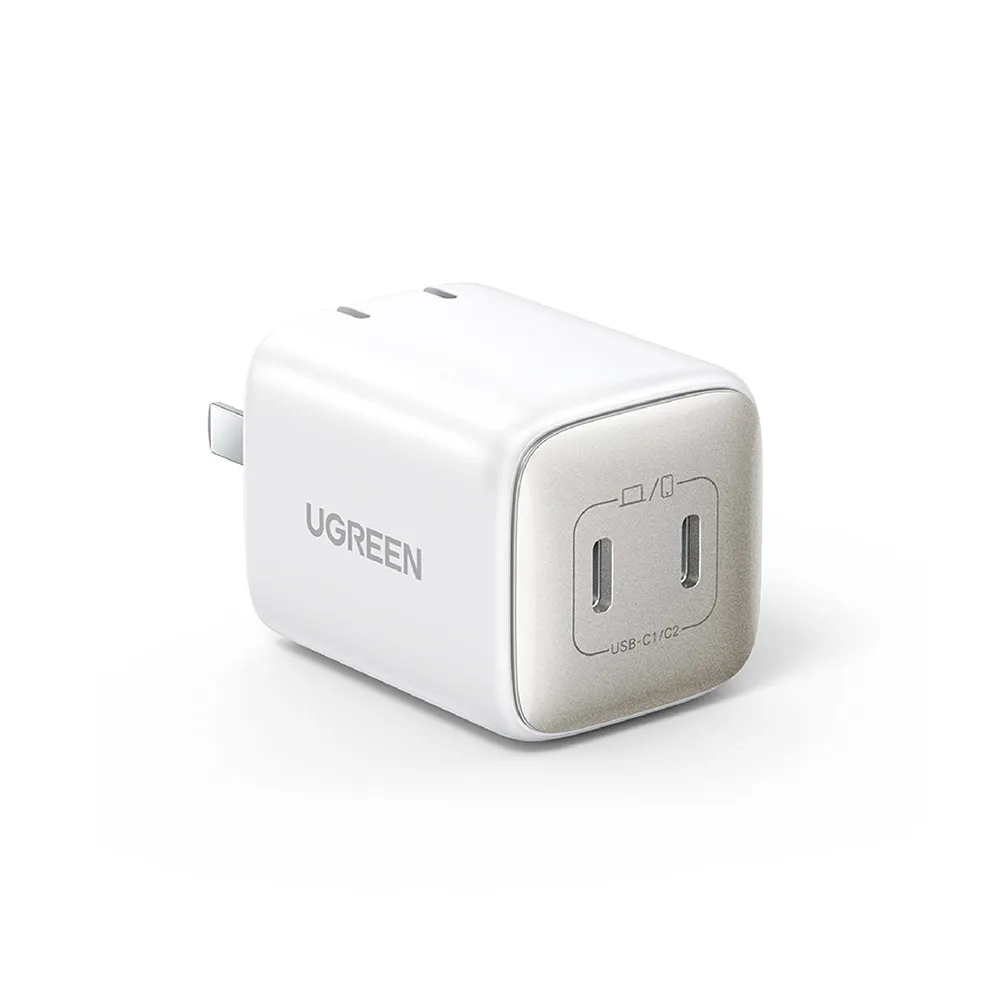 【綠聯】45W 雙USB-C GaN氮化鎵 快充充電器/充電頭(PD3.0/PPS/QC4/美國納微晶片)