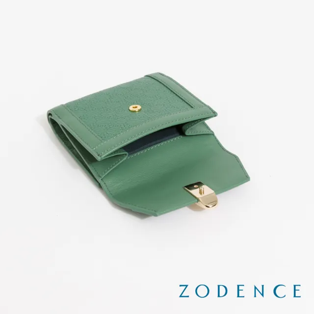 【ZODENCE 佐登司】SICILIA II進口真皮簡約短夾-多色 (皮夾/扣式錢包)