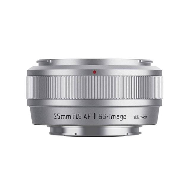 【SG-image】深光 AF 25mm F1.8 自動對焦定焦鏡頭 金屬遮光罩組 銀色 X卡口