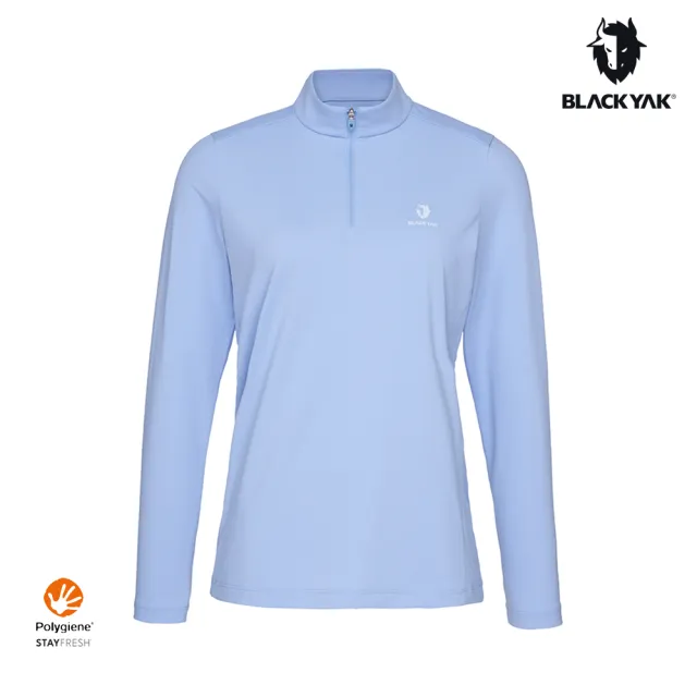 【BLACKYAK】女 PHERICHE抑菌抗臭長袖半開襟[二色]春夏 戶外 登山 吸濕快乾 抗菌除臭｜FB1WC901
