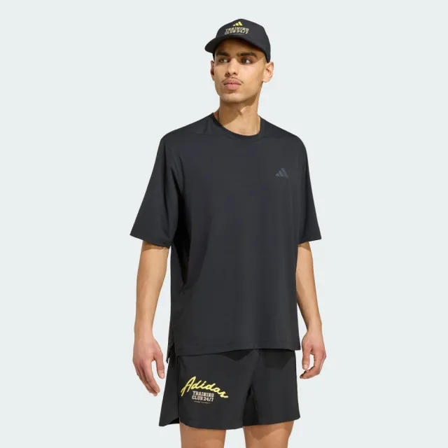 【adidas 愛迪達】短袖上衣 男 訓練 慢跑 亞規 PL ES GFX T PL 黑 KT0833