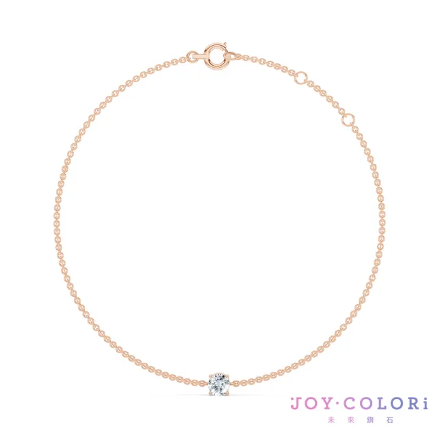 【JOY COLORi 未來鑽石】10K金 30分圓鑽手鍊(培育鑽石 耀光 BR8043CLG)