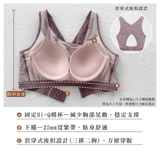 【Swear 思薇爾】城市動感系列M-4XL無鋼圈模杯涼感包覆套穿式背扣運動短背心(天光藍)