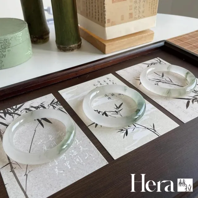 【HERA 赫拉】天然新疆天山翠金絲玉手環手鐲 H115061506(天然 天山翠 金絲玉 手環 手鐲)