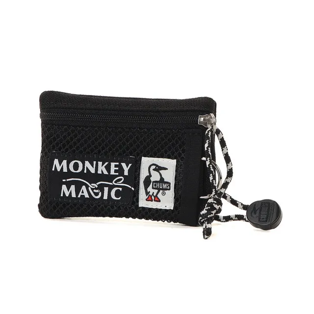 【CHUMS】CHUMS 休閒 26 Monkey Magic Mesh Key Coin Case卡夾零錢包 黑色 男女 (CH604078K001)