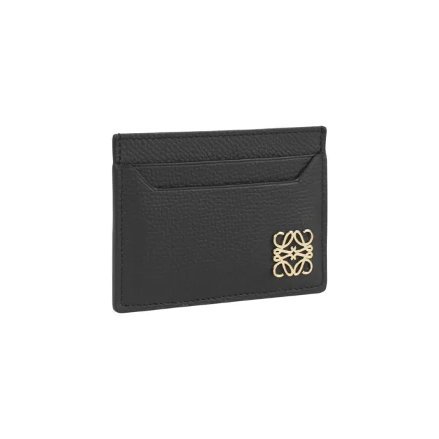 【LOEWE 羅威】Anagram 卵石紋小牛皮純色卡夾(黑色)