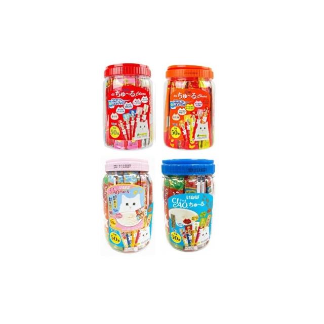 【CIAO】啾嚕肉泥綜合桶14g*50入*2組(貓肉泥/貓零食/寵物肉泥)