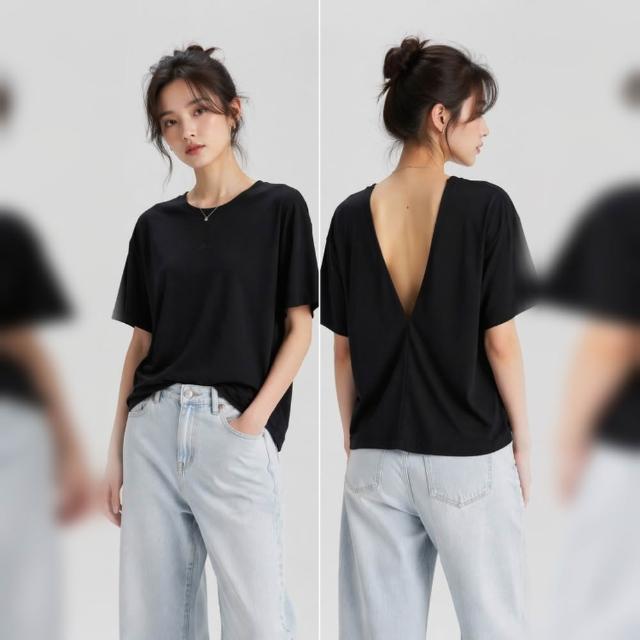 【LEVIS】女款 圓領短袖 背後開v岔 短t 上衣 熱賣單品 003ST-0000