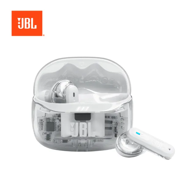 【JBL】Tune Beam 2 Ghost 真無線降噪藍牙耳機(時尚透明款)