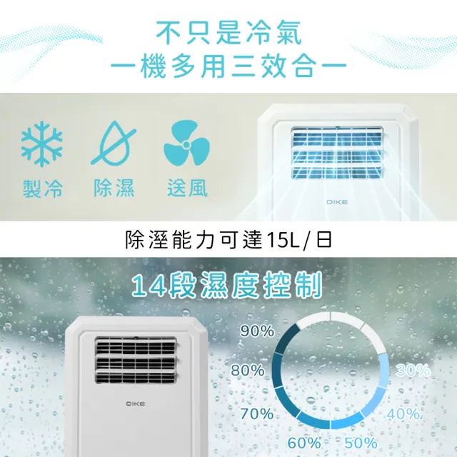 【DIKE】HLE700 冰風機 多功能移動式瞬涼水冷氣(免排水技術 免接管好便利)