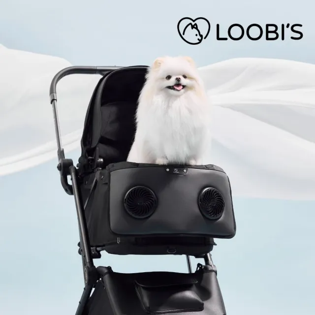 【LOOBI’S】Air Breeze2 寵物專利循環風扇墊+冰袋組(USB風扇 適用箱型寵物推車 寵物風扇 寵物墊 防咬)