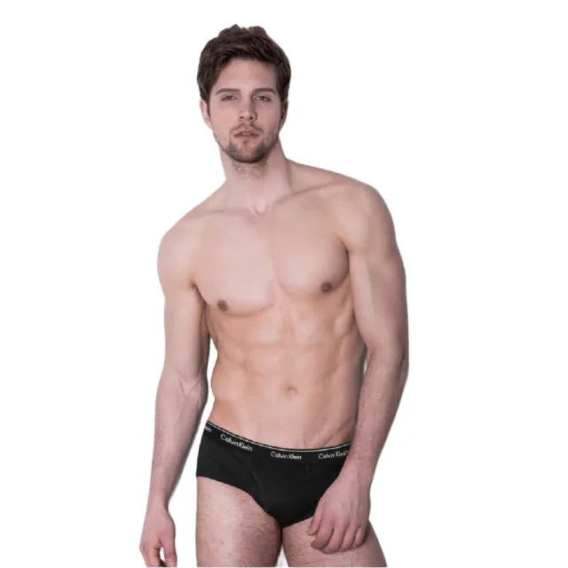 【CALVIN KLEIN】CK 男士經典款 純棉三角內褲 3件組(黑色 舒適 透氣)