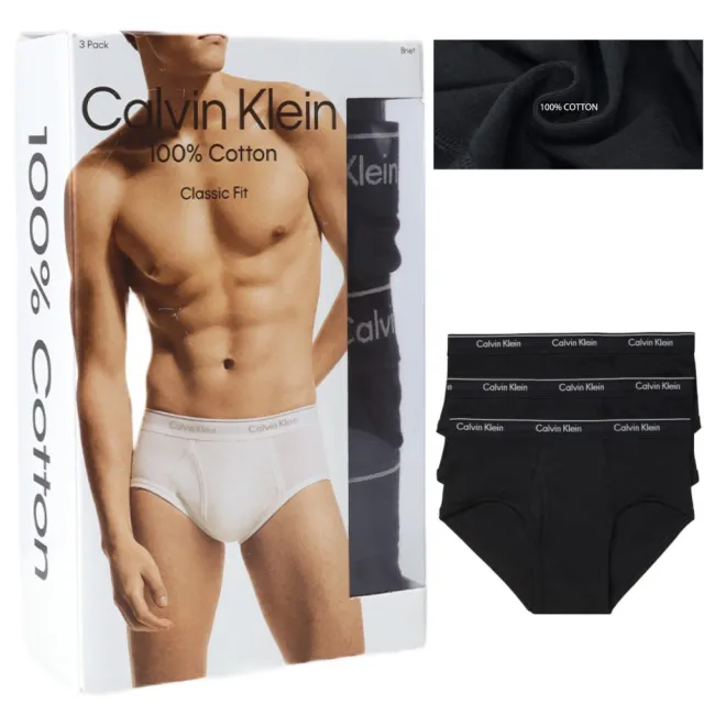 【CALVIN KLEIN】CK 男士經典款 純棉三角內褲 3件組(黑色 舒適 透氣)