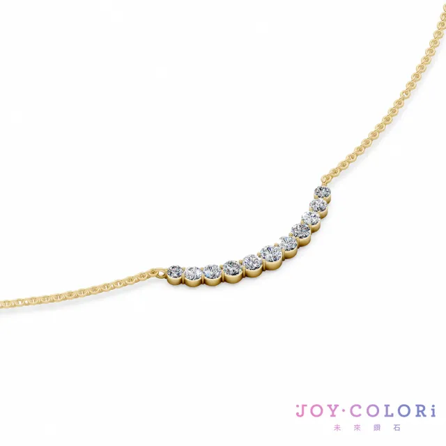 【JOY COLORi 未來鑽石】10K金 鑽石項鍊(培育鑽石 星塵微笑 NN0977LG)