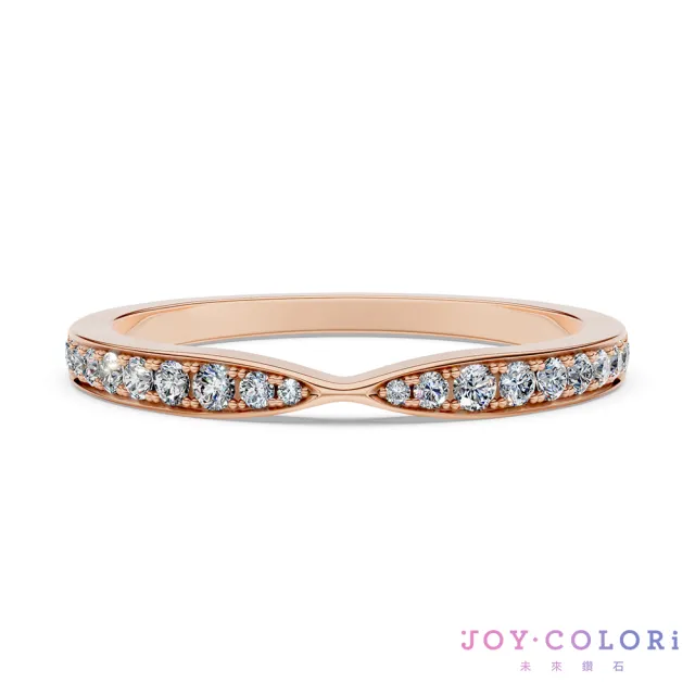 【JOY COLORi 未來鑽石】18K金 鑽石線戒(培育鑽石 恆星之約 RW0756LG)