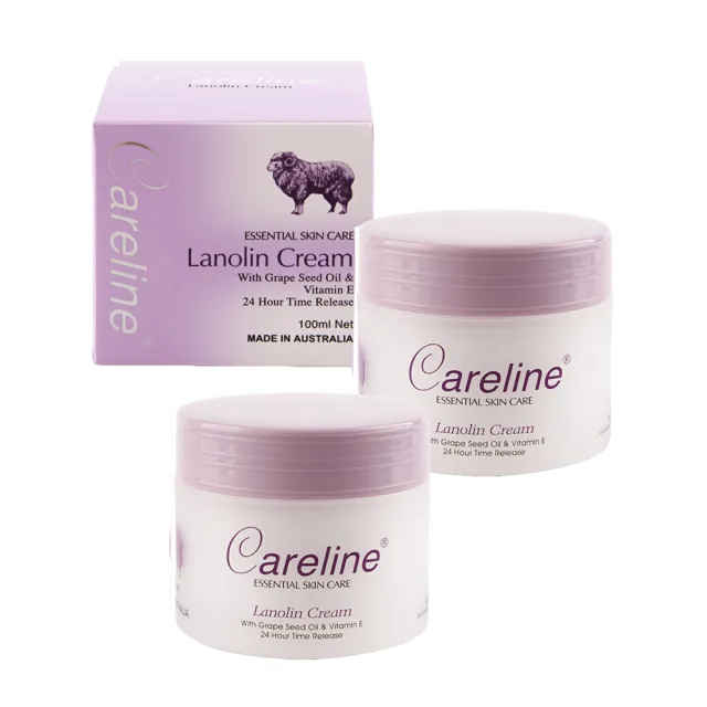 【Careline】綿羊霜含葡萄籽油及維他命E (2入組 100ml/罐)