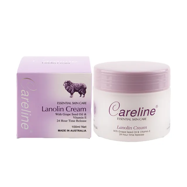 【Careline】綿羊霜含葡萄籽油及維他命E (2入組 100ml/罐)
