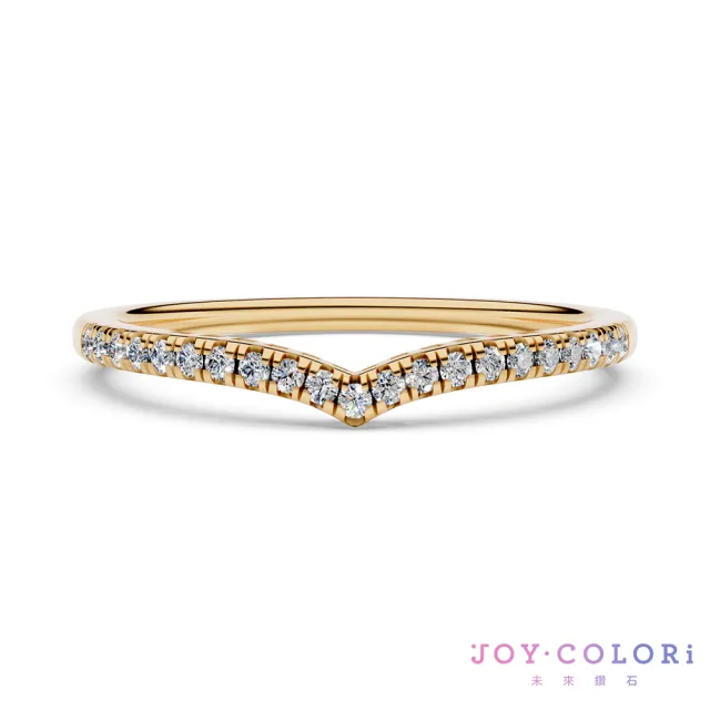 【JOY COLORi 未來鑽石】18K金 鑽石線戒(培育鑽石 星羽之愛 RW0799LG)