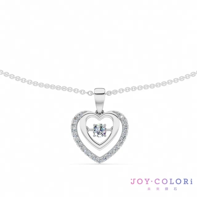 【JOY COLORi 未來鑽石】PT950鉑金 鑽石項鍊(培育鑽石 森心之光 NN0140LG)