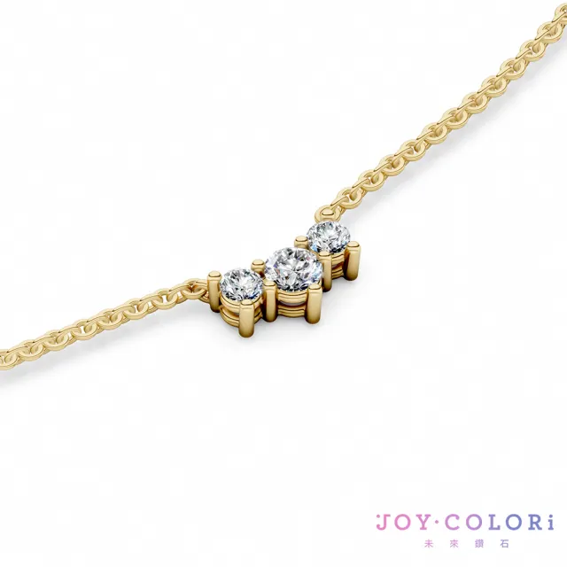 【JOY COLORi 未來鑽石】10K金 鑽石項鍊(培育鑽石 森靜光語 NN0135LG)