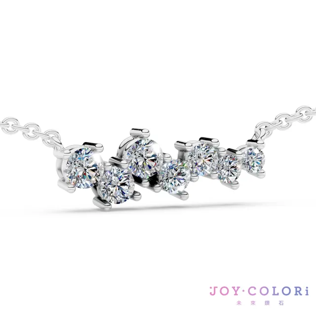 【JOY COLORi 未來鑽石】PT950鉑金 鑽石項鍊(培育鑽石 林間流光 NN0136LG)
